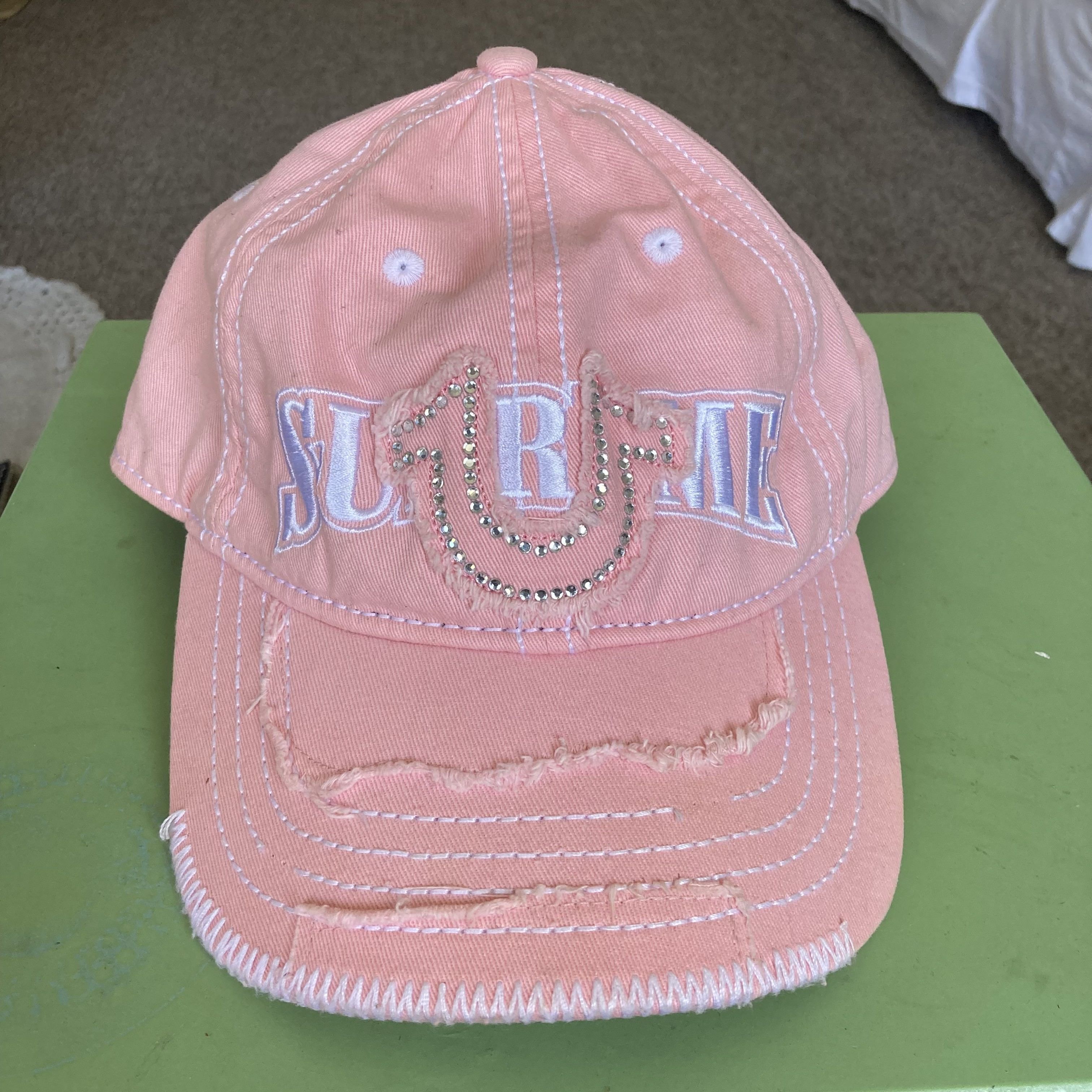 image of Supreme x True Religion 6-Panel Pink Hat, Men's