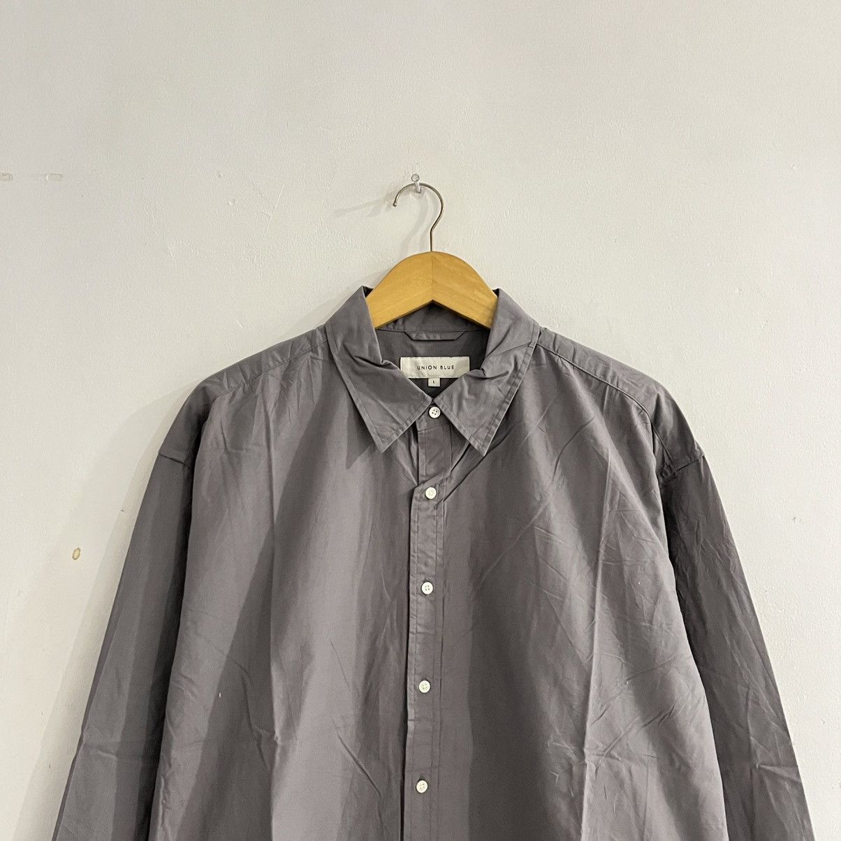 Japanese Brand union blue - basic longsleeve shirt Size US L / EU 52-54 / 3 - 2 Thumbnail