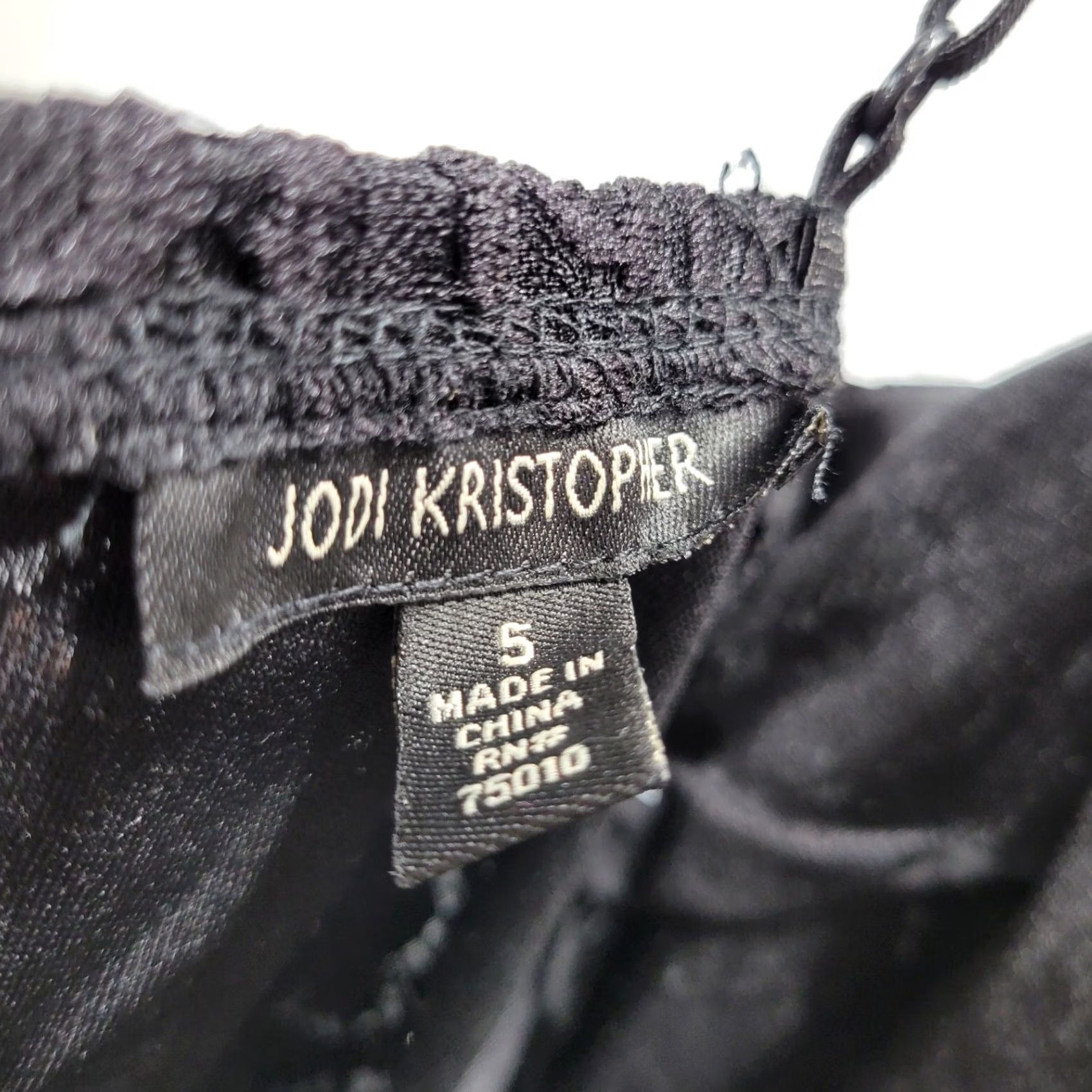 Vintage Jodi Kristopher Tank Dress Juniors 5 Black Crochet Lace Overlay New Size S / US 4 / IT 40 - 5 Thumbnail