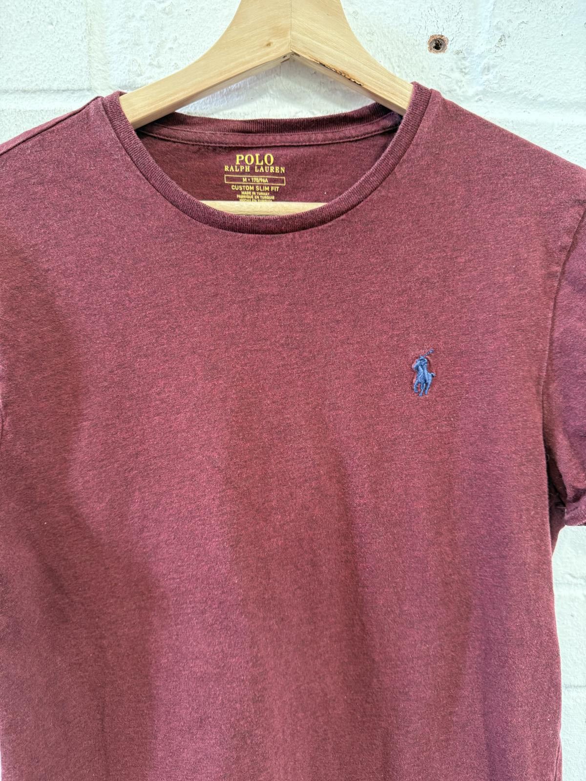 Polo Ralph Lauren Polo Ralph Lauren Men's Short Sleeve T-Shirt Burgundy Size US M / EU 48-50 / 2 - 2 Thumbnail