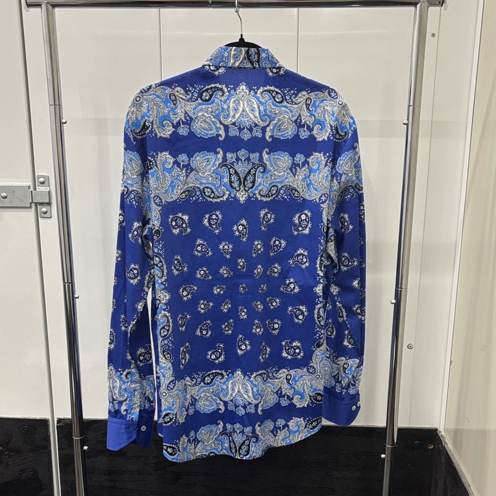 Etro NWT Etro Vibrant Blue and White Paisley Shirt Size L Size US L / EU 52-54 / 3 - 5 Thumbnail