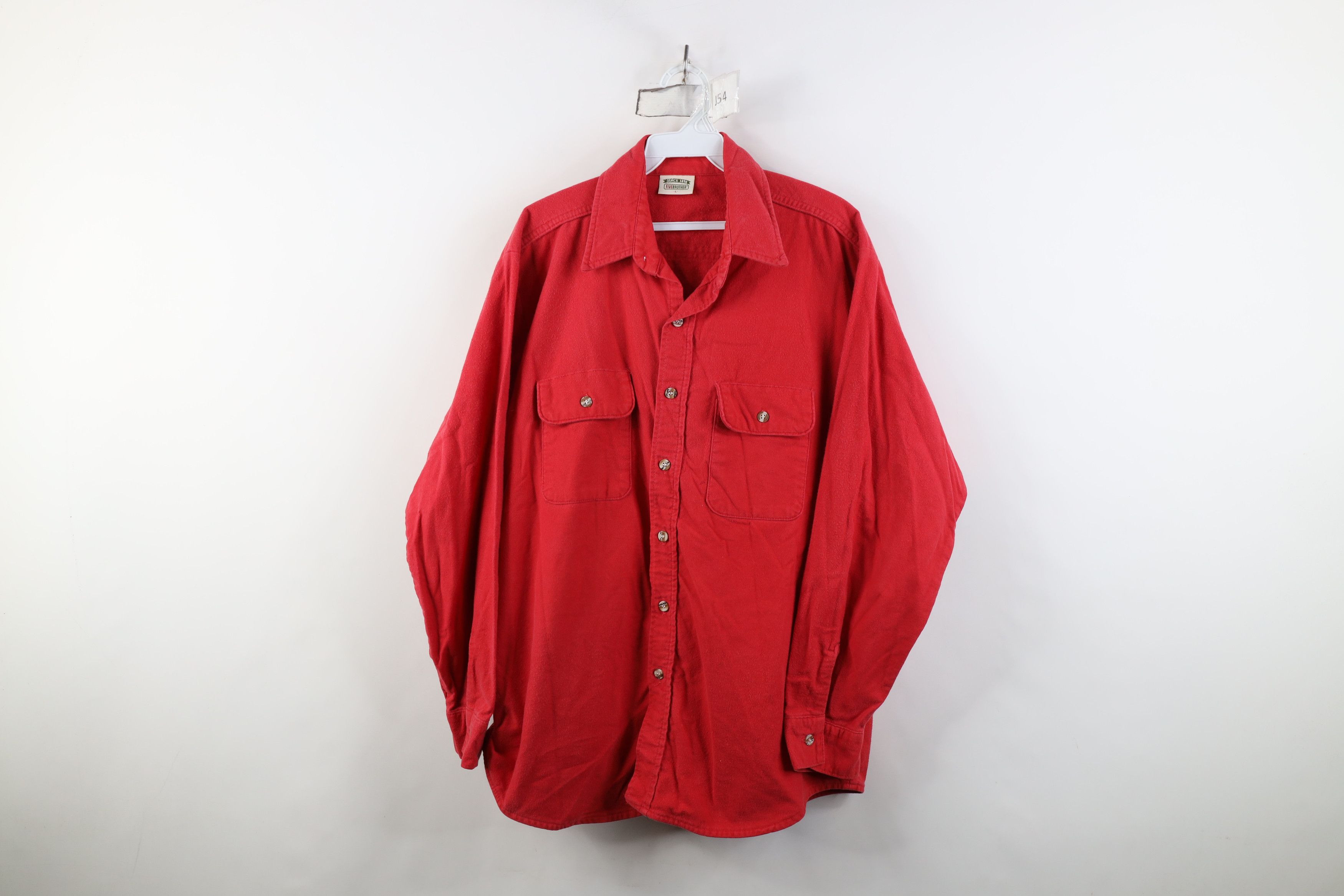 FiveBrother Vintage 70s Five Brother Chamois Collared Button Shirt USA Size US L / EU 52-54 / 3 - 1 Thumbnail