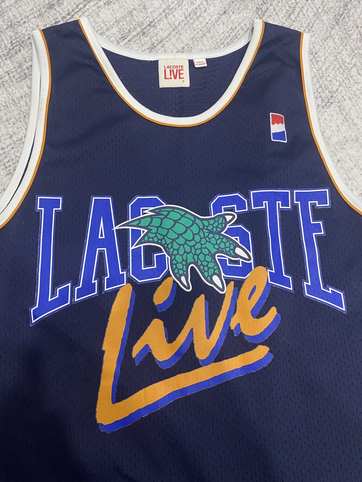 Lacoste Lacoste L!VE "Croc Claw" Mesh Basketball Jersey - Like New Size US M / EU 48-50 / 2 - 2 Thumbnail