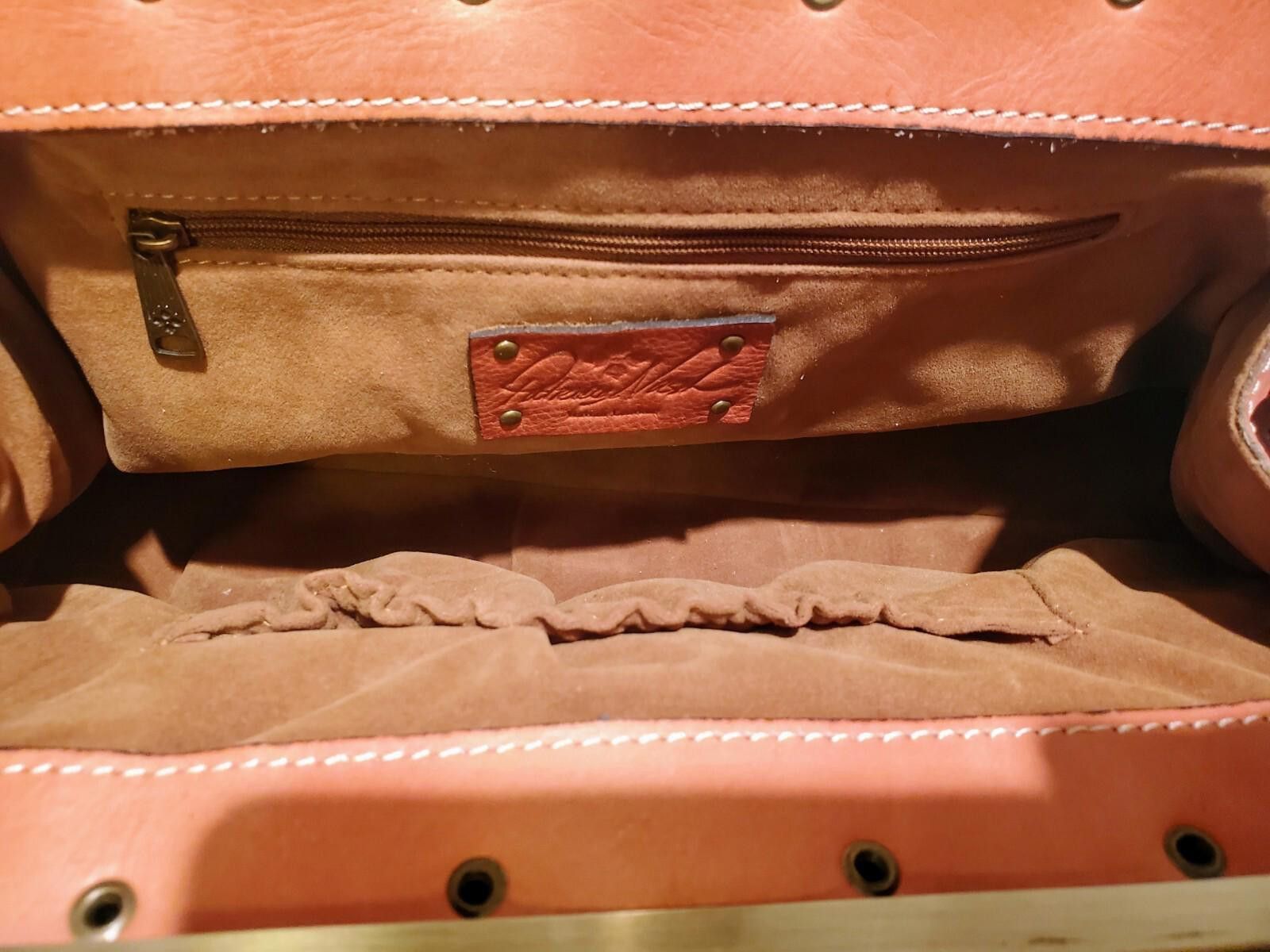 Patricia Nash Rare Patricia Nash Pink Leather Ferraro Handbag Pink Leather Size ONE SIZE - 4 Thumbnail