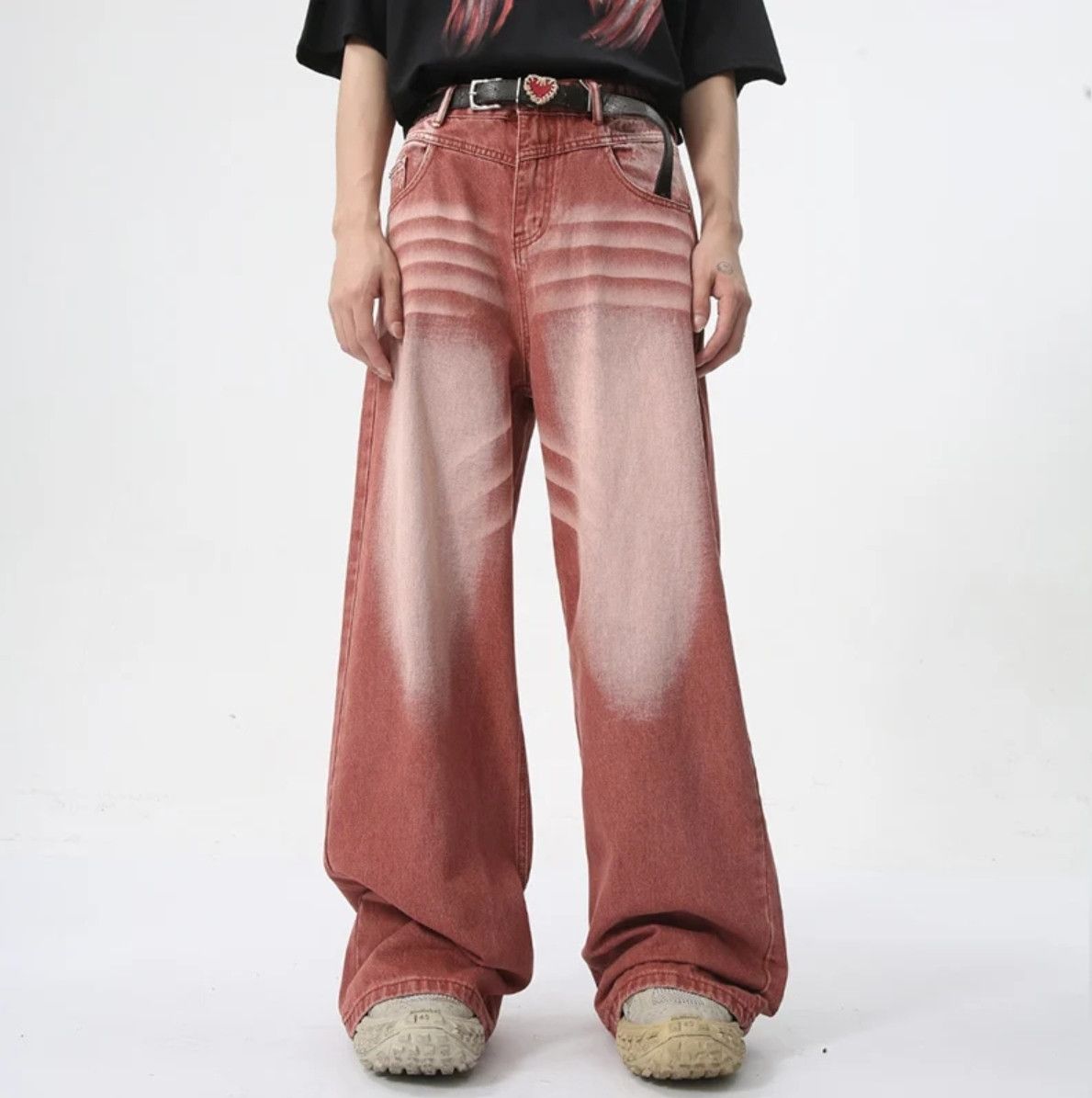 Jean Trendy Washed Jeans Size US 33 - 2 Thumbnail