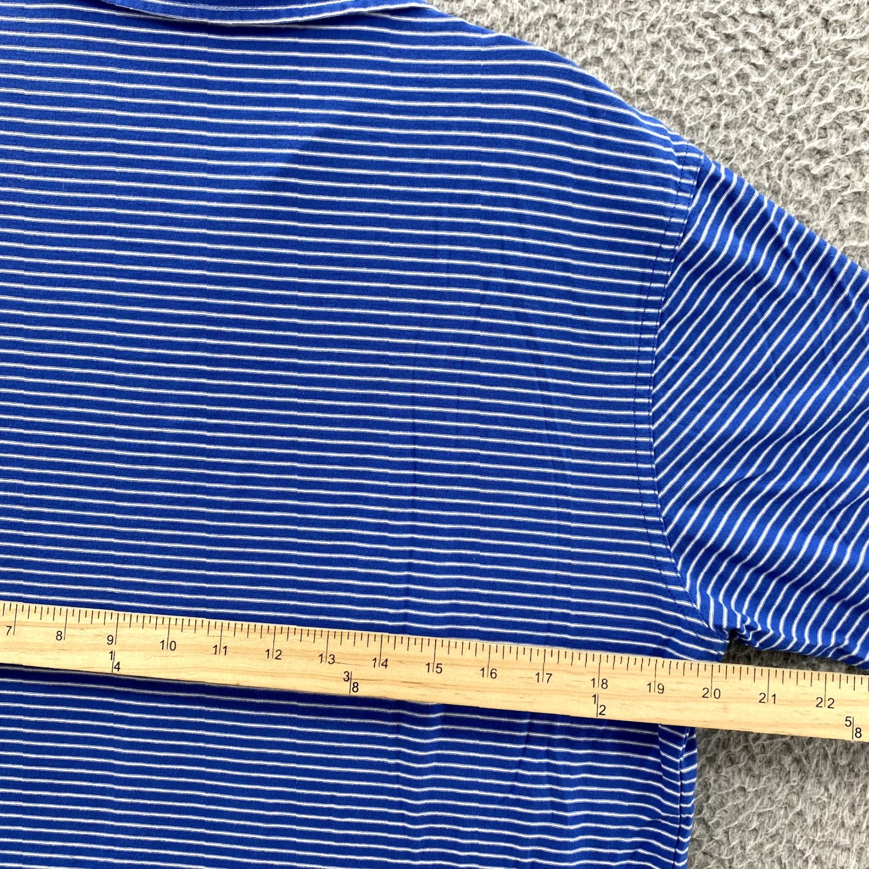 J.McLaughlin J. McLaughlin Polo Shirt Mens Medium Blue Striped Golf Preppy Tennis Core Sports Shirt Size US M / EU 48-50 / 2 - 6 Thumbnail