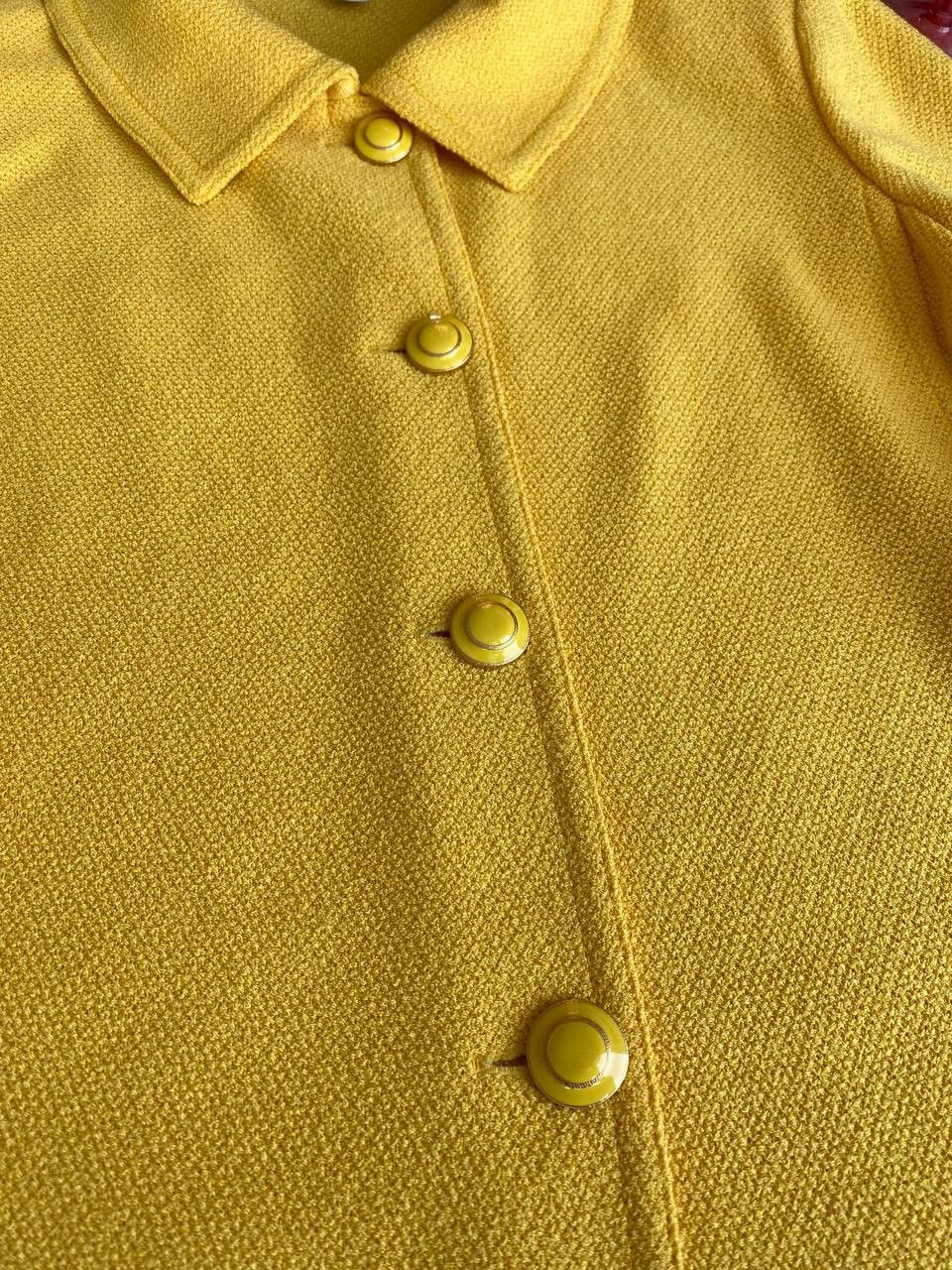 St. John St. John Collection Yellow Button-Up Jacket Size L / US 10 / IT 46 - 5 Thumbnail
