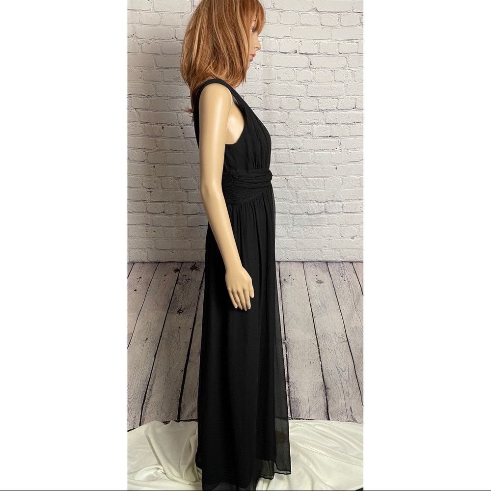 Donna Morgan Donna Morgan Julie Twist-Waist Black Silk Chiffon Gown Even Size M / US 6-8 / IT 42-44 - 4 Thumbnail