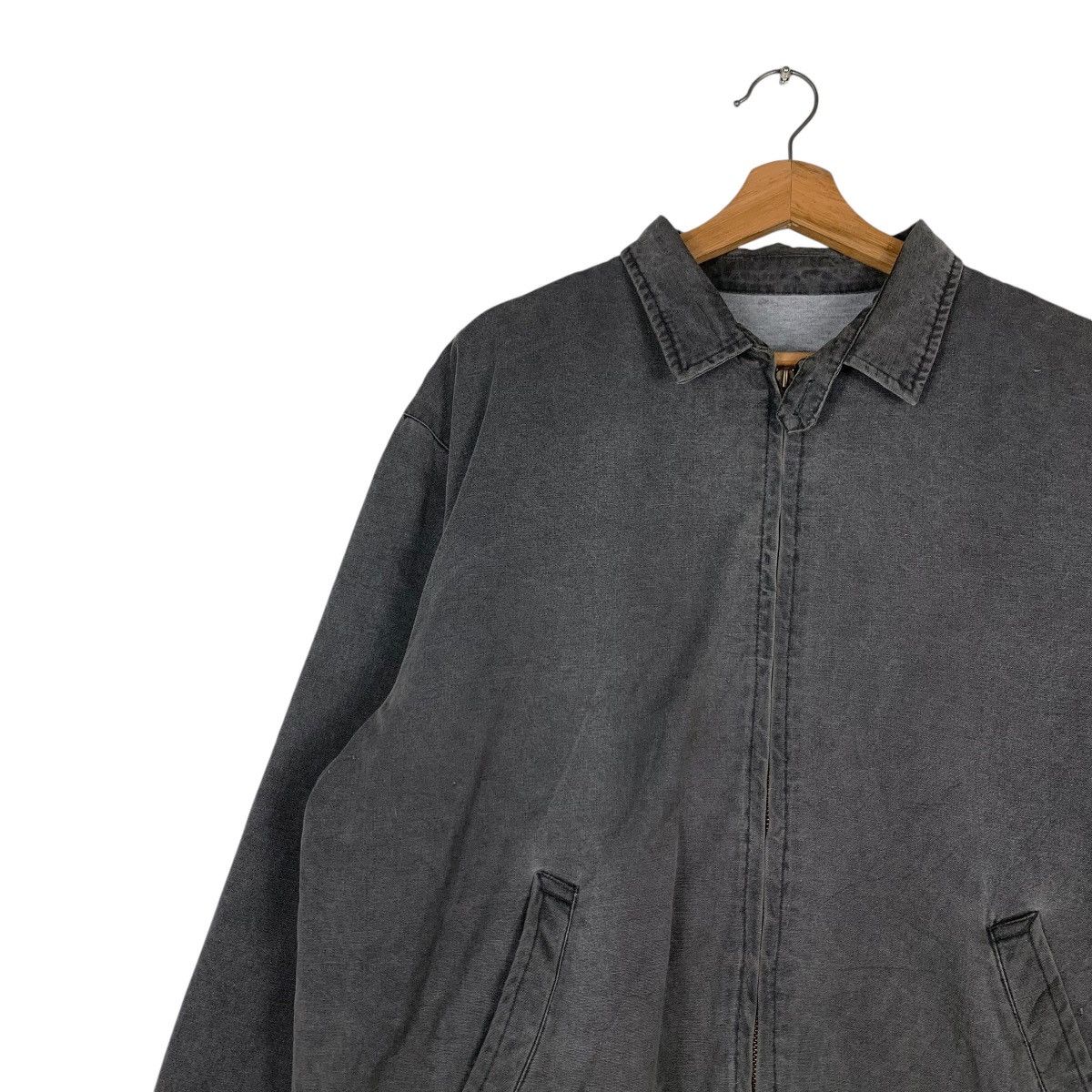 Japanese Brand DRIZZLER Faded Gray Bomber Jacket #1328-C60 Size US M / EU 48-50 / 2 - 6 Thumbnail