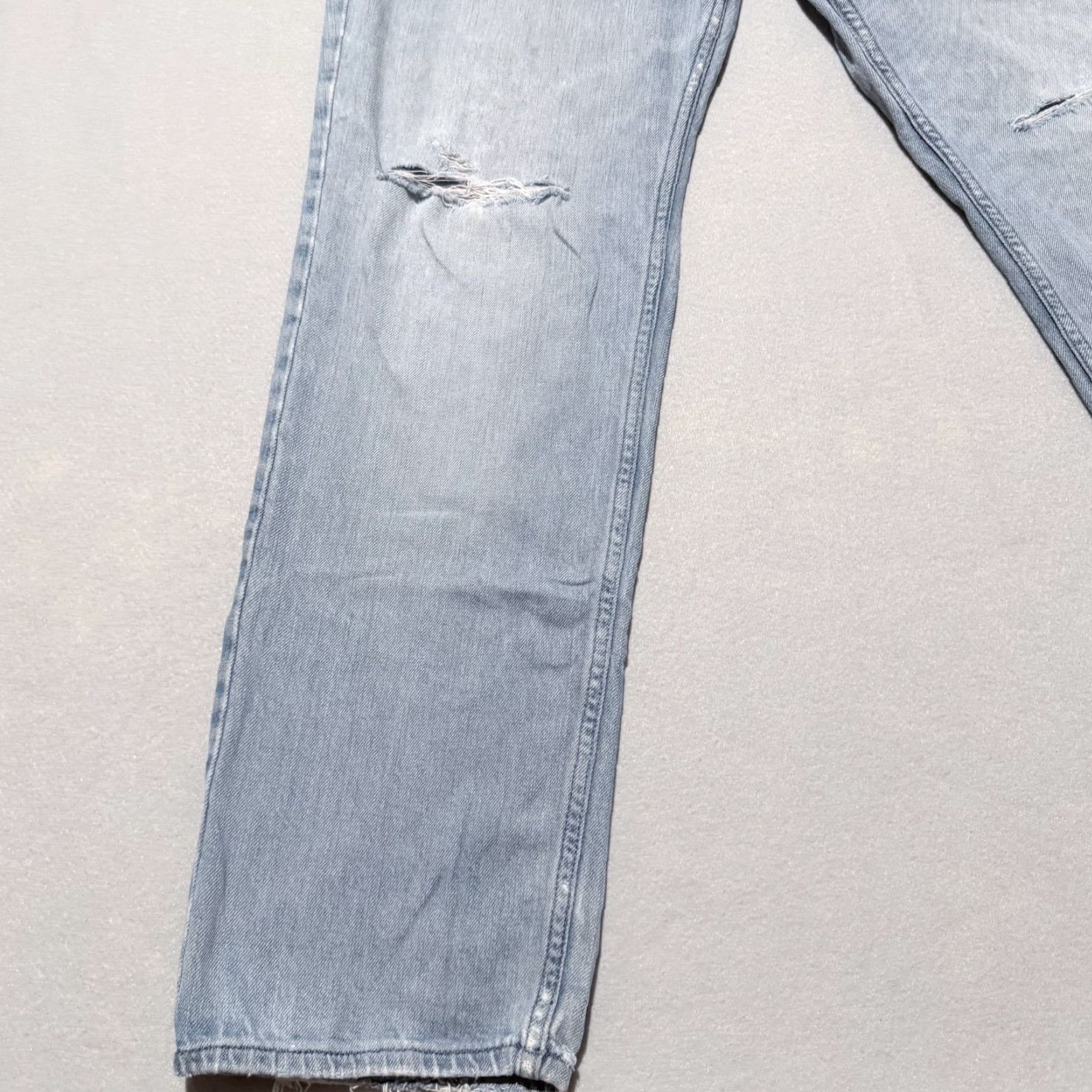 Calvin Klein Calvin Klein Jeans Straight Leg Denim Jeans Men's Blue Distressed - 32x30 Y2K Size US 32 / EU 48 - 4 Thumbnail
