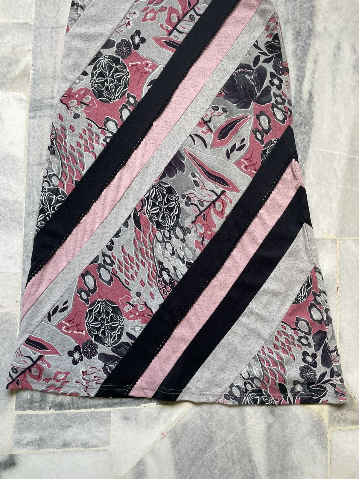 If Six Was Nine Vintage Ozz On Oriental Design Mesh Skirt Size 25" / US 0 / IT 36 - 4 Thumbnail