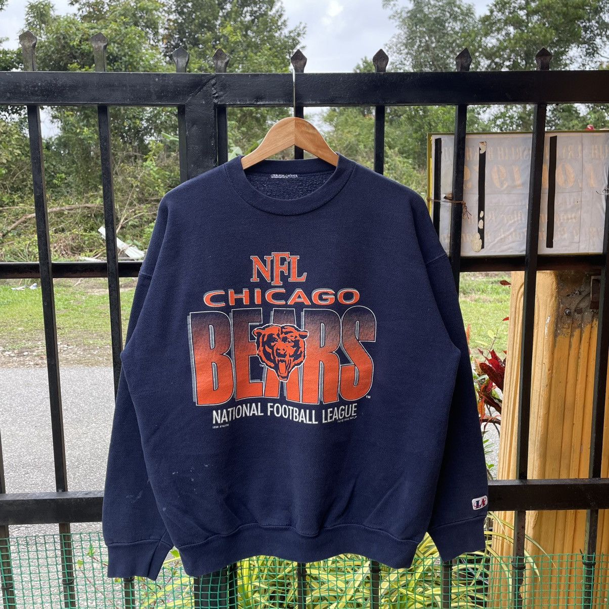 NFL 🔥Vintage 1993 NFL Chicago Bears Big Logo Pullover Sweatshirt Size US L / EU 52-54 / 3 - 1 Thumbnail