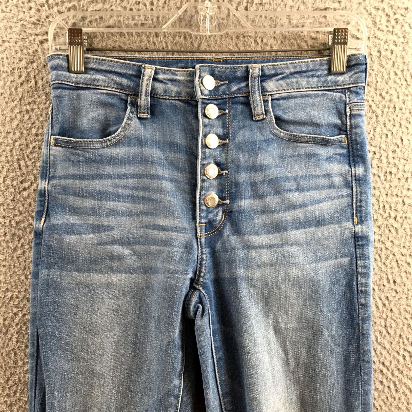 American Eagle Outfitters American Eagle Outfitters Jegging Jeans Womens 6R Blue Denim Mid Rise Button Fly Jeans Women Denim Jeans Regular Rise Midi Blue Size 28" / US 6 / IT 42 - 2 Thumbnail