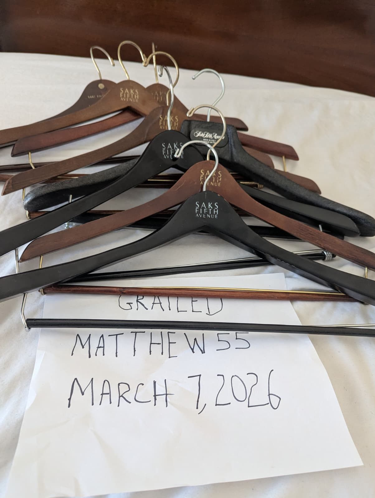 Other Saks Fifth Avenue Wooden Hangers Size ONE SIZE - 1 Preview