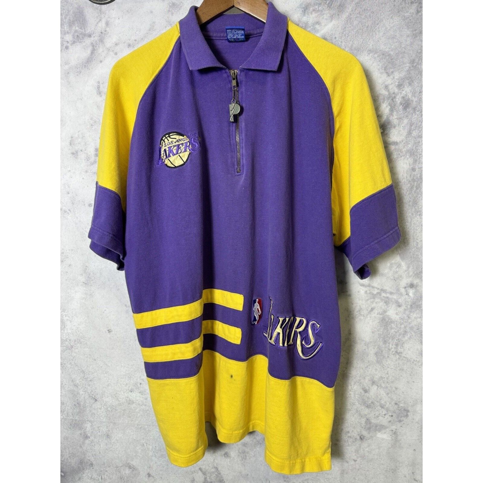 NBA Vintage Pro Player Los Angeles Lakers Shirt Mens XL 1/2 Zip Size US XL / EU 56 / 4 - 1 Thumbnail