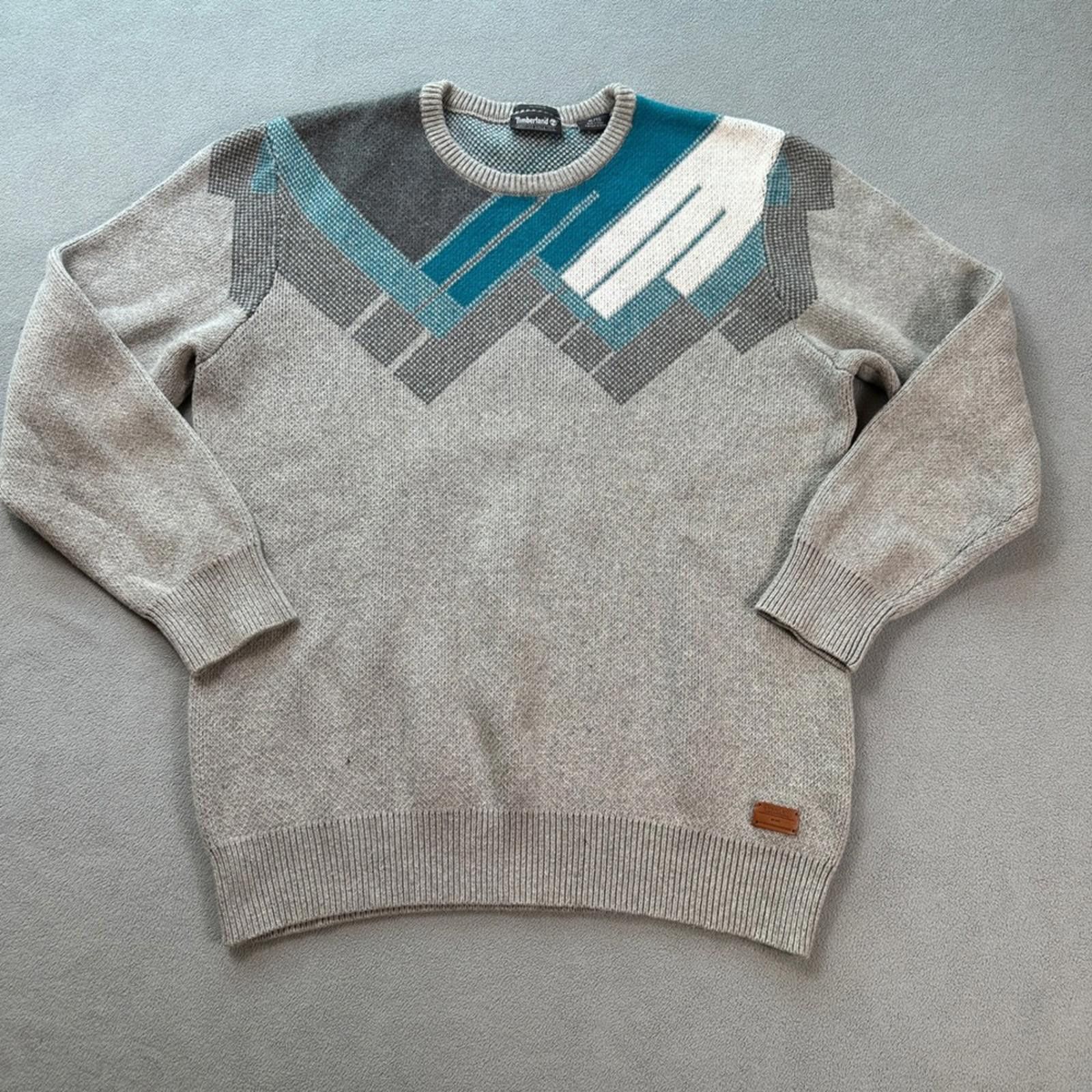 Timberland Timberland Mens Crew Neck Sweater XL Slim Fit Geometric Size US XL / EU 56 / 4 - 1 Thumbnail