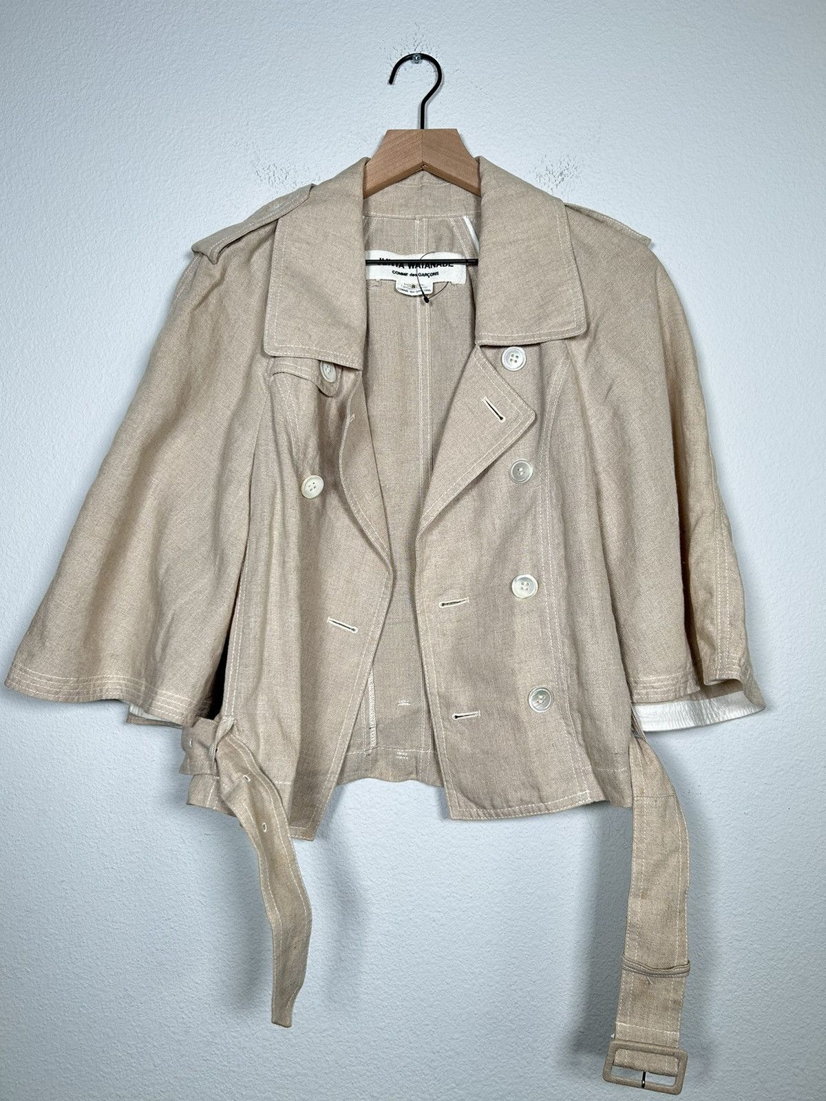 Junya Watanabe AW10 Twill Batwing cropped Trench coat Size US S / EU 44-46 / 1 - 2 Thumbnail