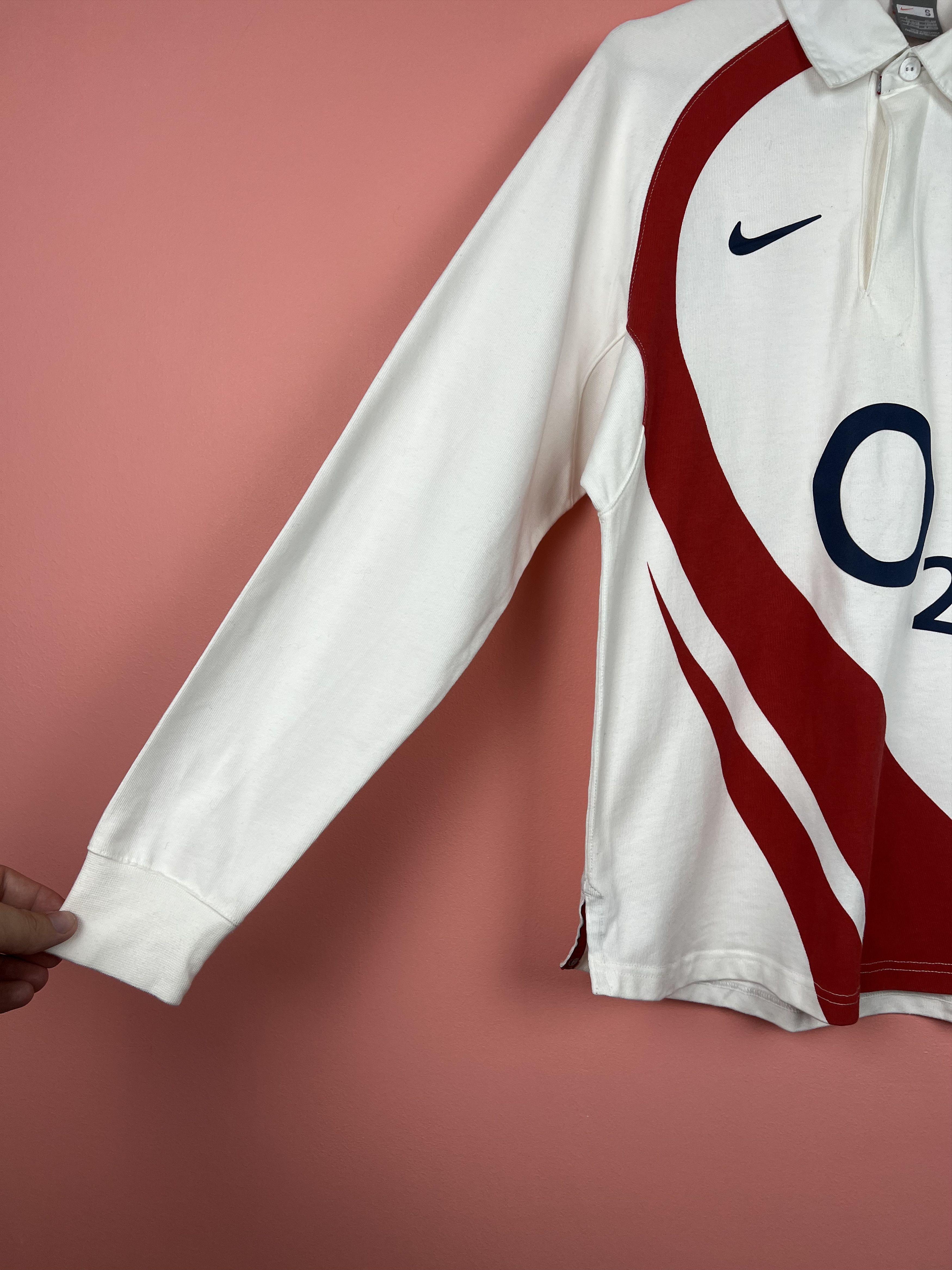 Nike Nike o2 rugby vintage England polo long sleeve streetwear Size US S / EU 44-46 / 1 - 6 Thumbnail