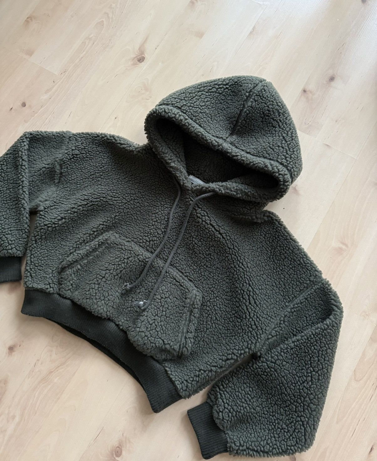 Other Button 12 Seoul crop sherpa fleece hoodie Size ONE SIZE - 2 Thumbnail