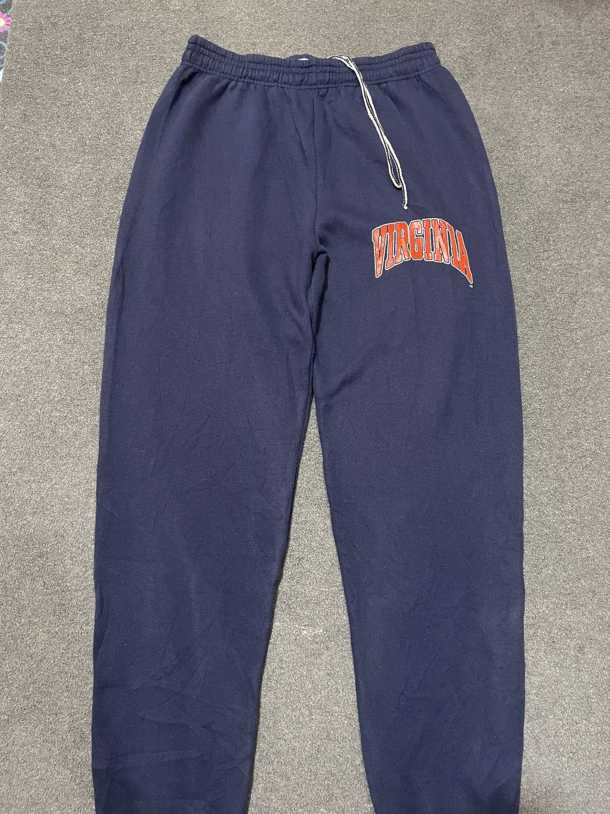 Vintage 80s Dodger University Of Virginia Sweatpants Navy Size US 30 / EU 46 - 3 Thumbnail