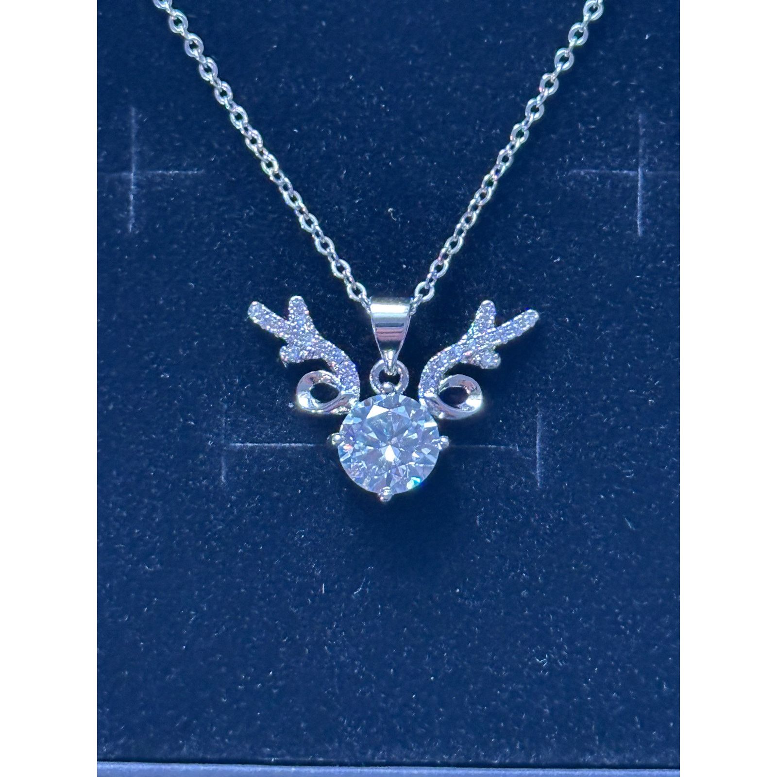 Other Sotiya Antlers Round Cut 2ct Moissanite Necklace Sterling Size ONE SIZE - 2 Thumbnail