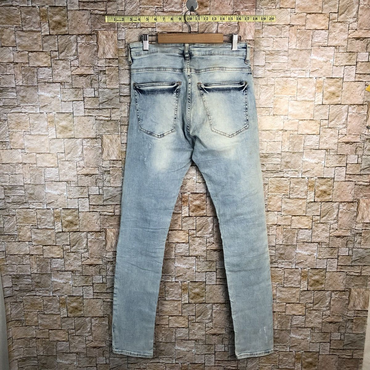 Vintage H&M Blue Distressed ripped Denim Pants #A453 Size US 32 / EU 48 - 17 Thumbnail