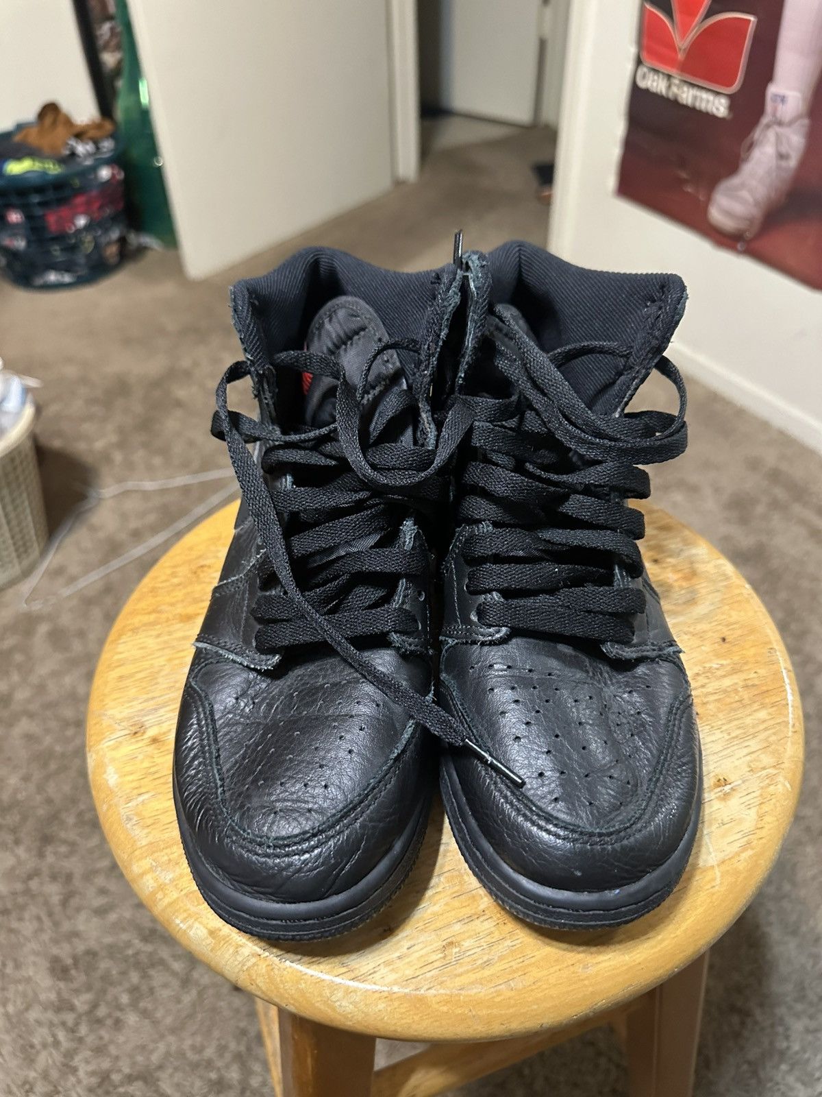 Nike Vintage Nike Air Jordan 1 “triple black” 2017 size 6 Size US 6 / EU 39 - 3 Thumbnail
