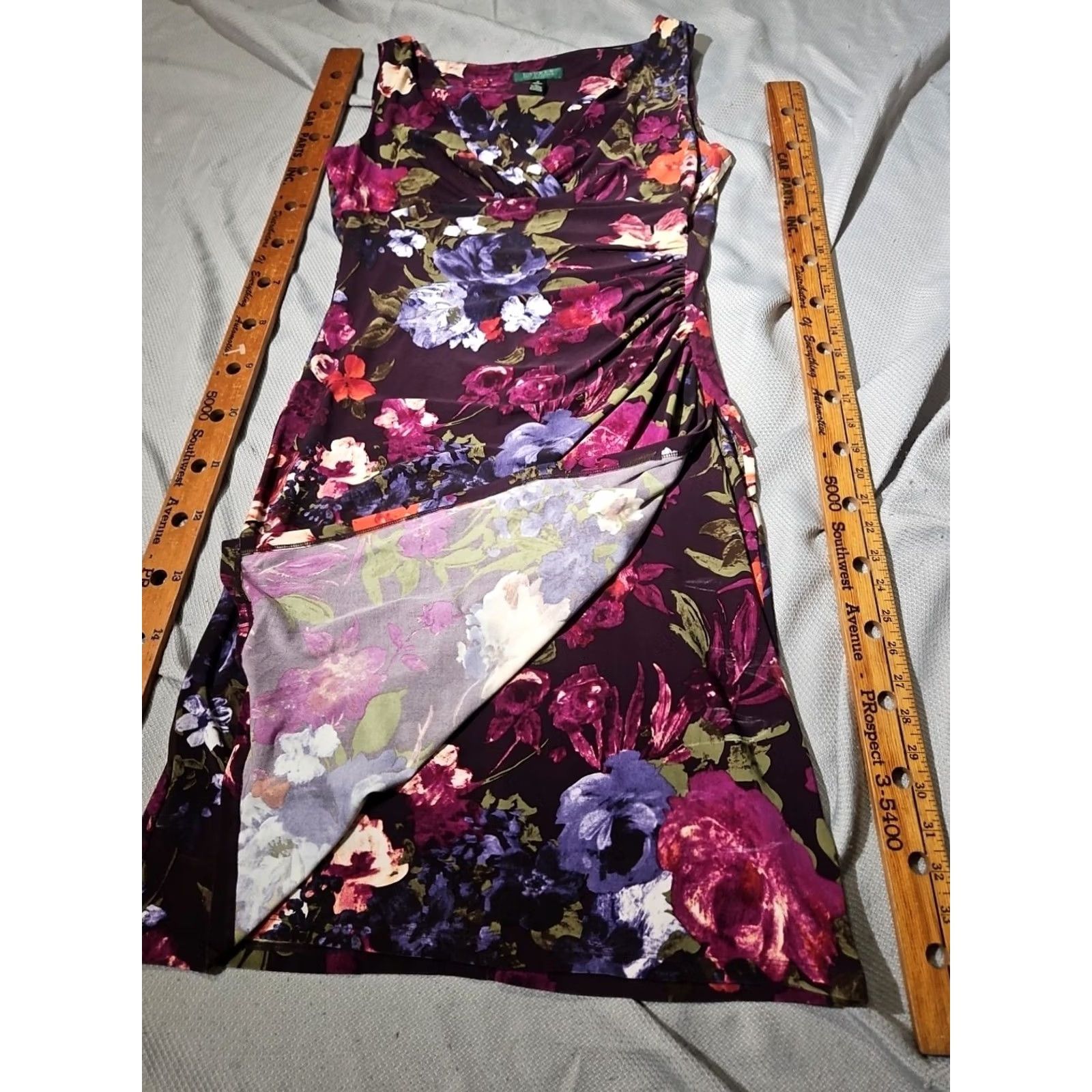 Ralph Lauren Lauren Ralph Lauren Dress Womens Sz 12 Multicolor Floral Shift Ruched Midi Shirt Dress Womens Size 12 Multicolor Floral Shift Ruched Midi Size XL / US 12-14 / IT 48-50 - 6 Thumbnail