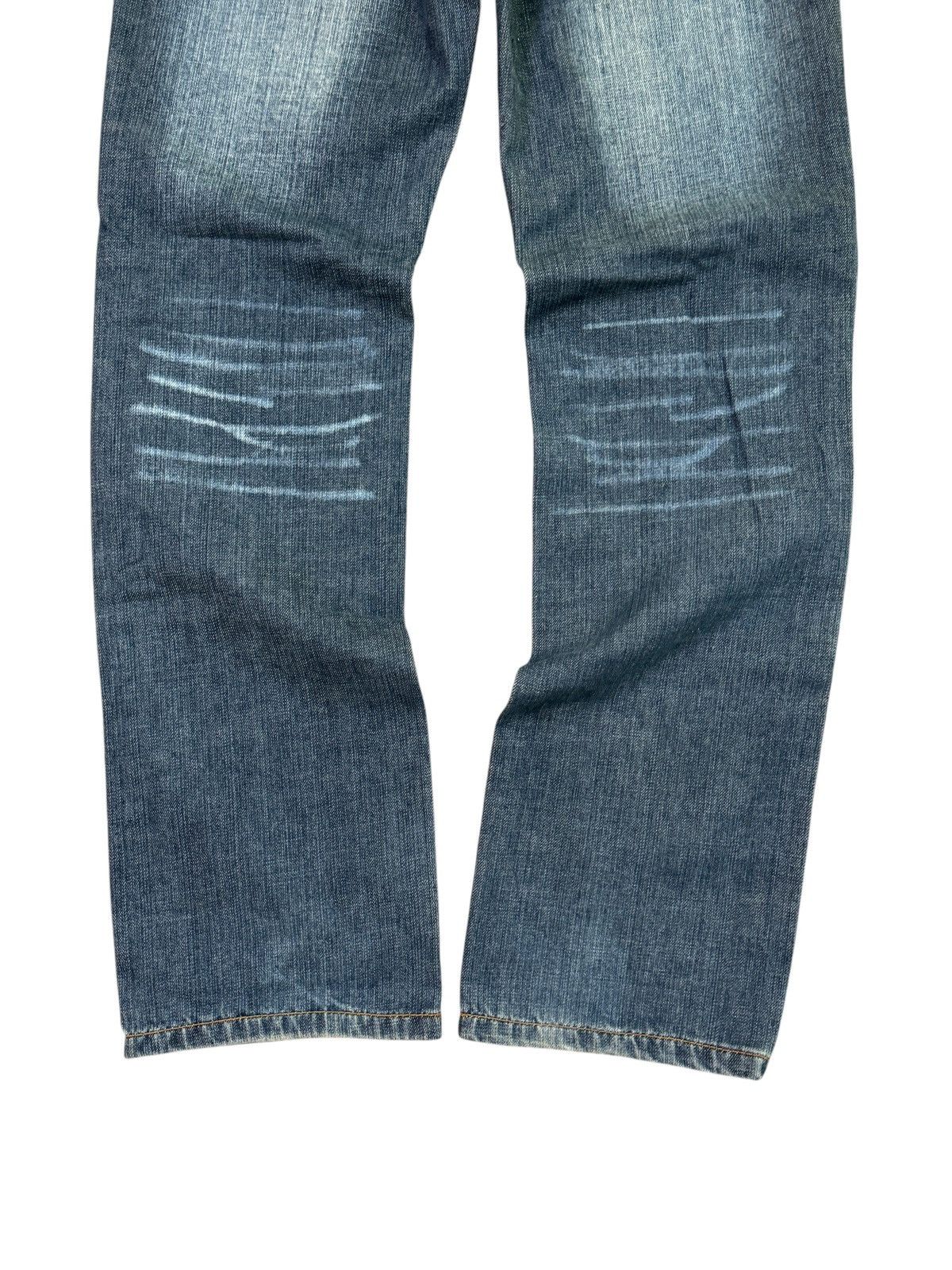 Japanese Brand BLUE MOON BLUE PRINTED POEM SURF EMBROIDERY LOW RISE DENIM Size US 28 / EU 44 - 14 Thumbnail
