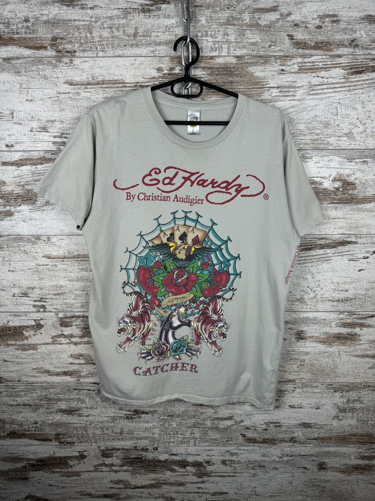 Christian Audigier × Ed Hardy × Vintage Mens Vintage Ed Hardy by Christian Audigier T-shirt tee rare Size US L / EU 52-54 / 3 - 2 Thumbnail