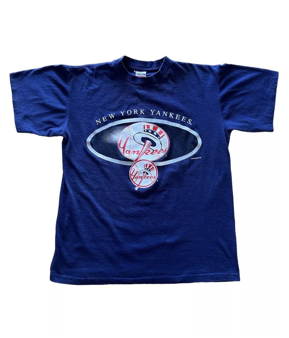 MLB × New York Yankees × Vintage Vintage 1997 True Fan MLB New York Yankees T-Shirt Size L Size US L / EU 52-54 / 3 - 1 Thumbnail