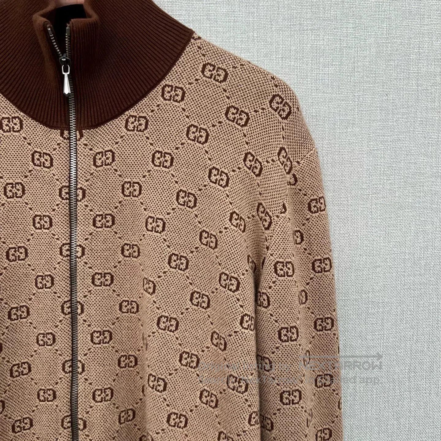 Gucci Gucci Brown GG Logo Zip Knit Jacket. Size US S / EU 44-46 / 1 - 3 Thumbnail