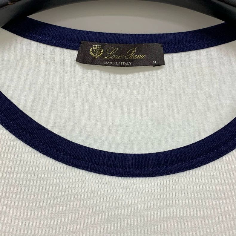 Loro Piana LORO PIANA White University embroidered short sleeve T-shi Size M / US 6-8 / IT 42-44 - 3 Thumbnail