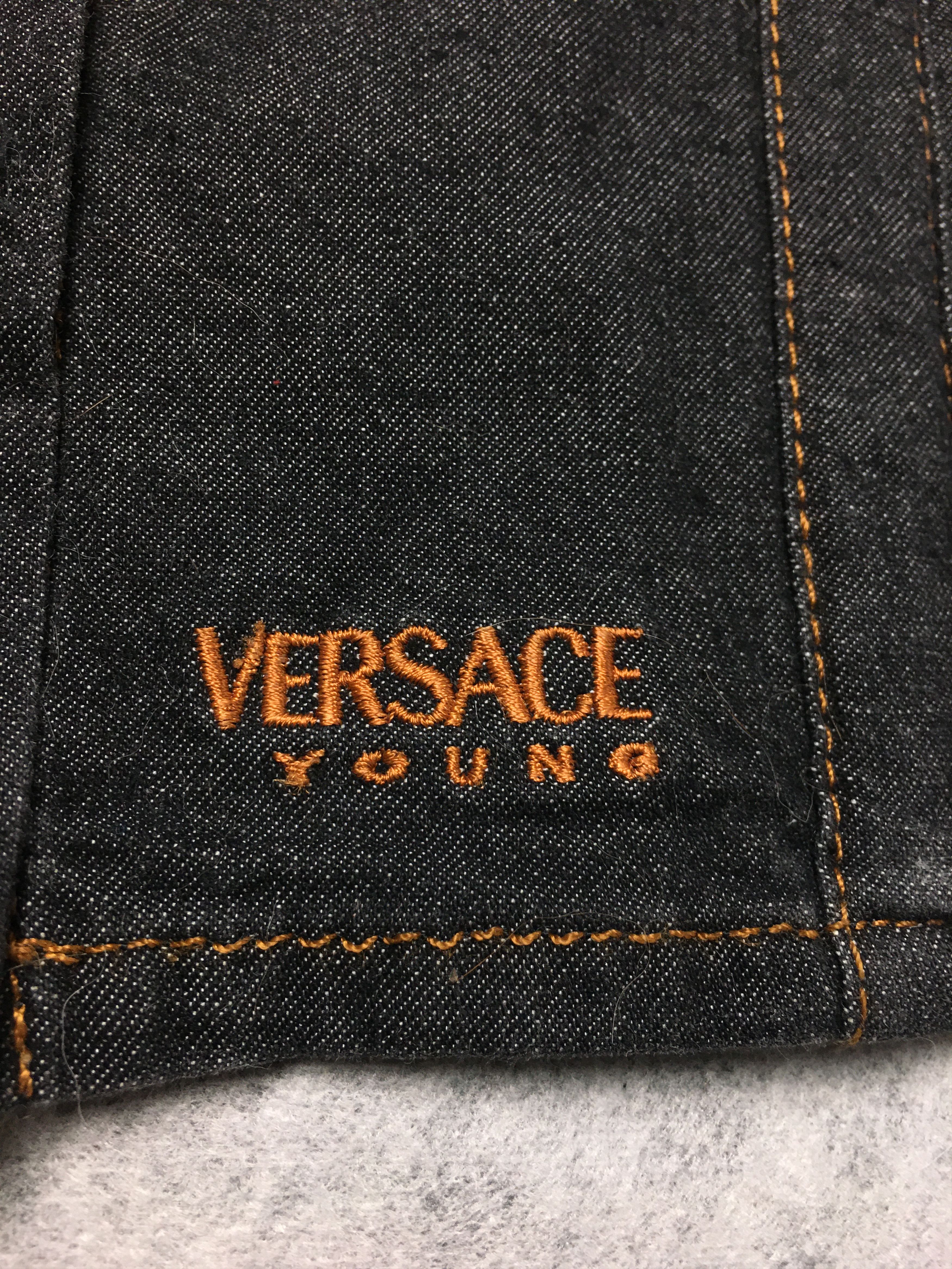 Versace Versace Young Medusa Denim Corset Crop Top Sz 10 IT36 Size XS / US 0-2 / IT 36-38 - 3 Thumbnail