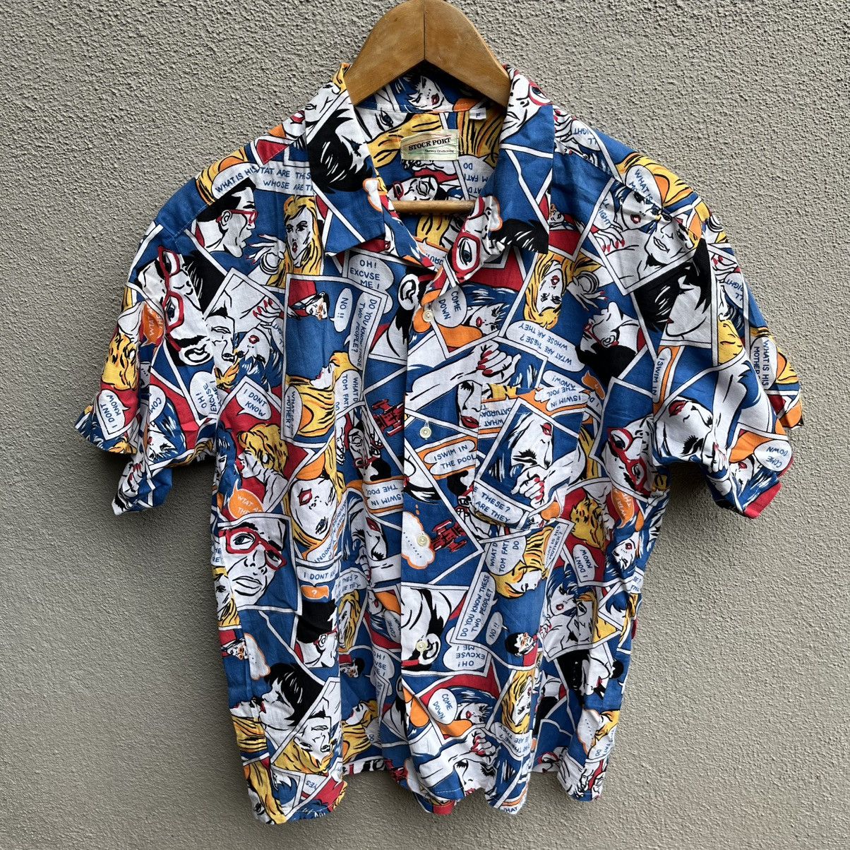 Vintage Vintage HAWAIIAN shirt fullprint graphic pop art Size US L / EU 52-54 / 3 - 2 Thumbnail