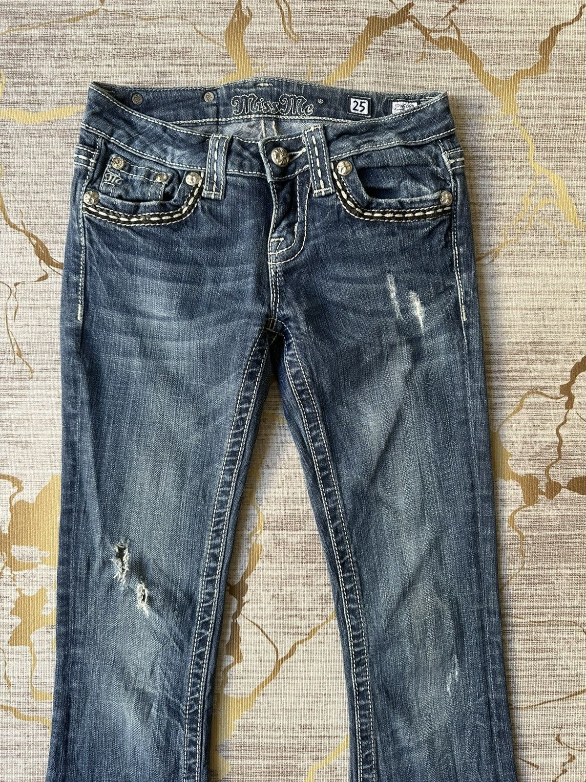 Miss Me FLARE Miss Me Distressed Boot Jeans Size 25" / US 0 / IT 36 - 6 Thumbnail