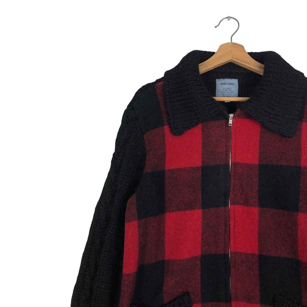 Japanese Brand Zipper Bomber Jacket DoubleShock Tartan Design Size US M / EU 48-50 / 2 - 8 Thumbnail