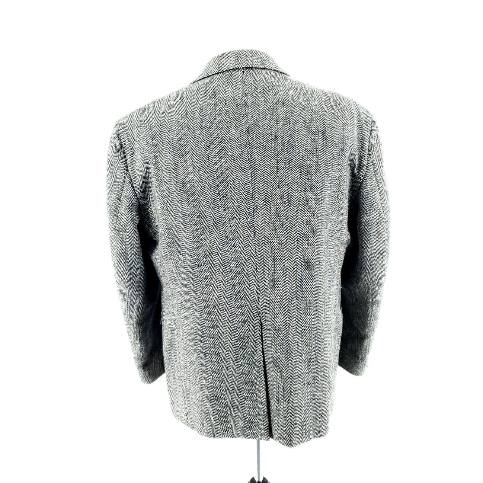 Haggar Haggar Imperial Tweed Wool 2 Button Sport Coat 42S Cream Her Size 42S - 5 Thumbnail