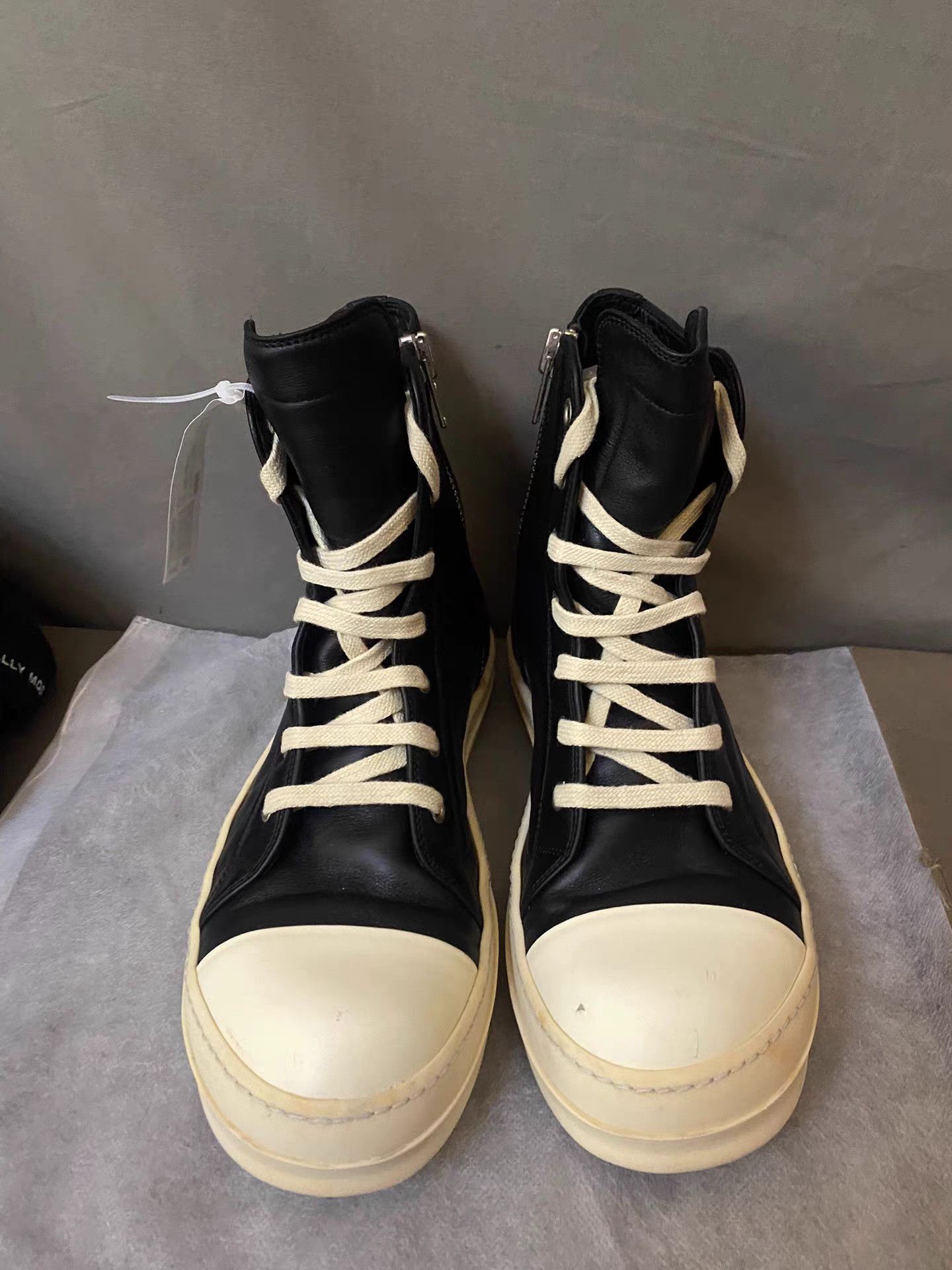 Rick Owens Rick Owens Mainline Leather High Top Sneakers Size US 7 / EU 40 - 1 Thumbnail