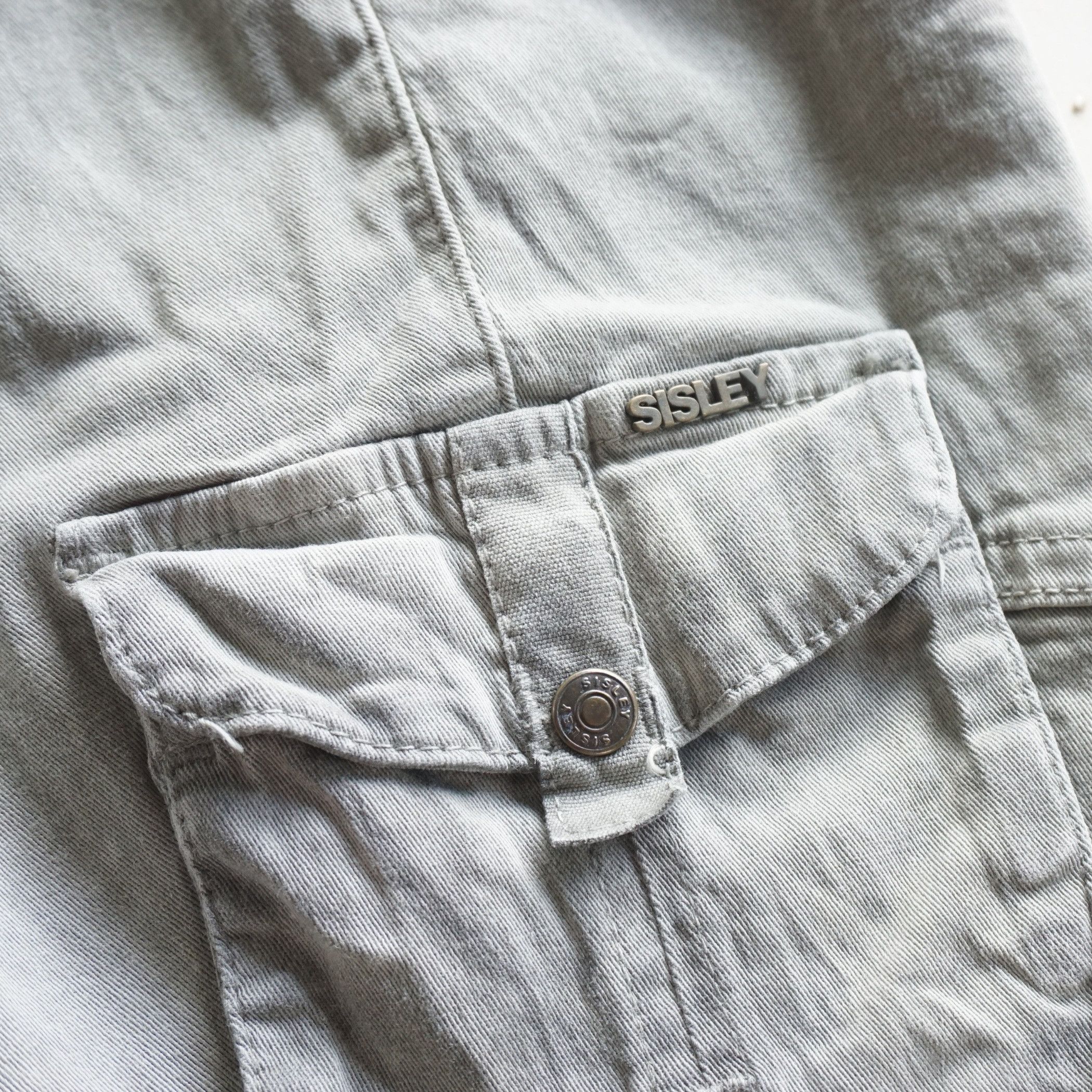 Benetton SISLEY Skinny Fit Oil-Stained Look Low-Rise Cargo Jeans Size 24" / US 00 / IT 34 - 7 Thumbnail