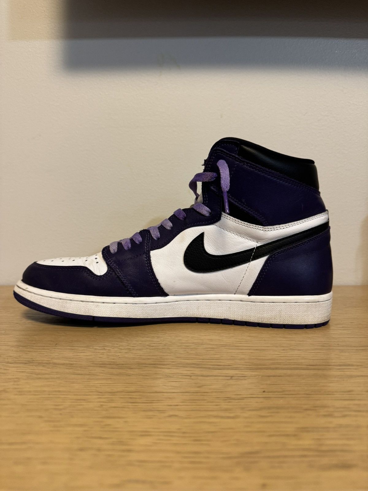 Jordan Brand Jordan 1 Retro Hight Court Purple White Size US 12.5 / EU 45-46 - 4 Thumbnail