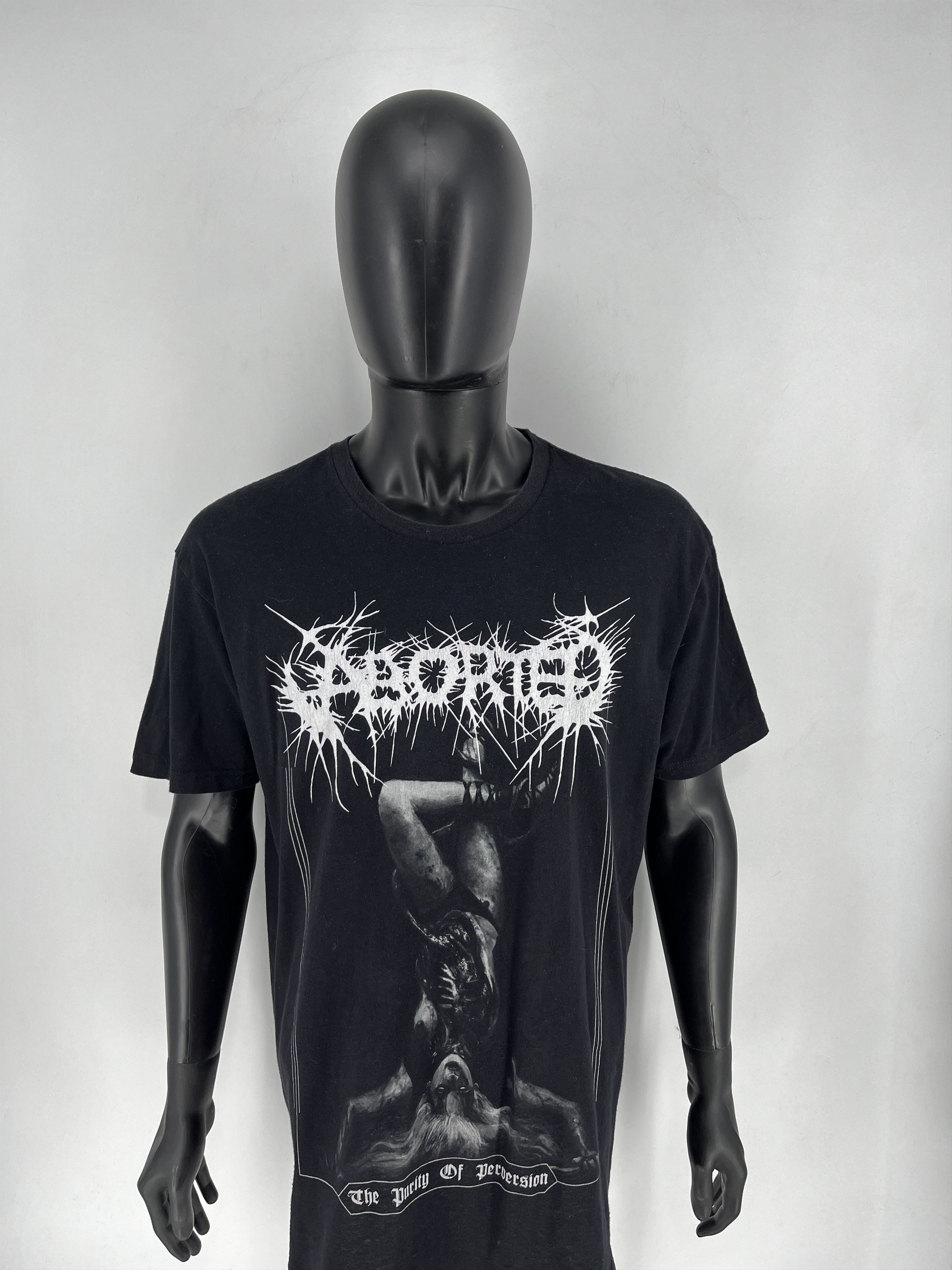 Band Tees The Purity Of Perversion Aborted Band Black T-Shirt Cotton Size US XL / EU 56 / 4 - 5 Thumbnail