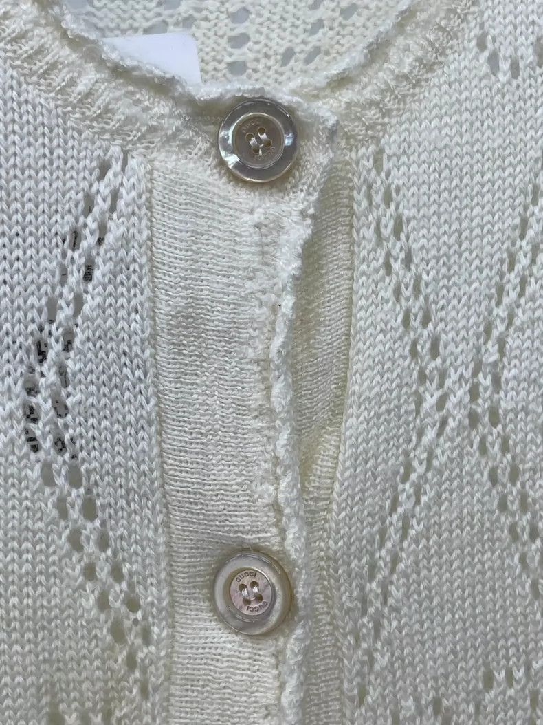 Gucci Gucci Knitted hollow jacquard double G wool cardigan jacket Size M / US 6-8 / IT 42-44 - 3 Thumbnail