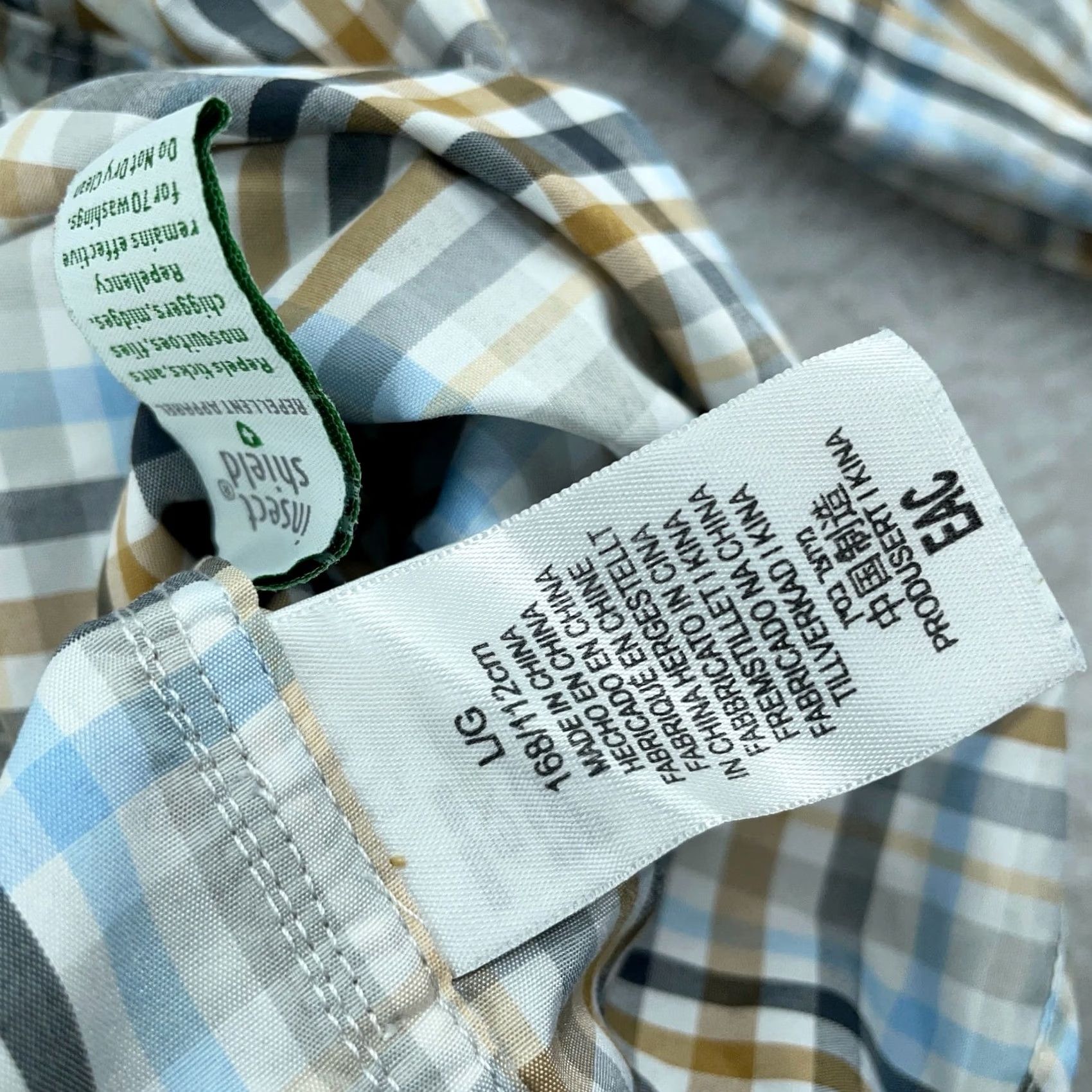 ExOfficio Ex Officio Shirt Mens L Multicolor Plaid Insect Shield Regular Fit Collared Button Up Size US L / EU 52-54 / 3 - 4 Thumbnail