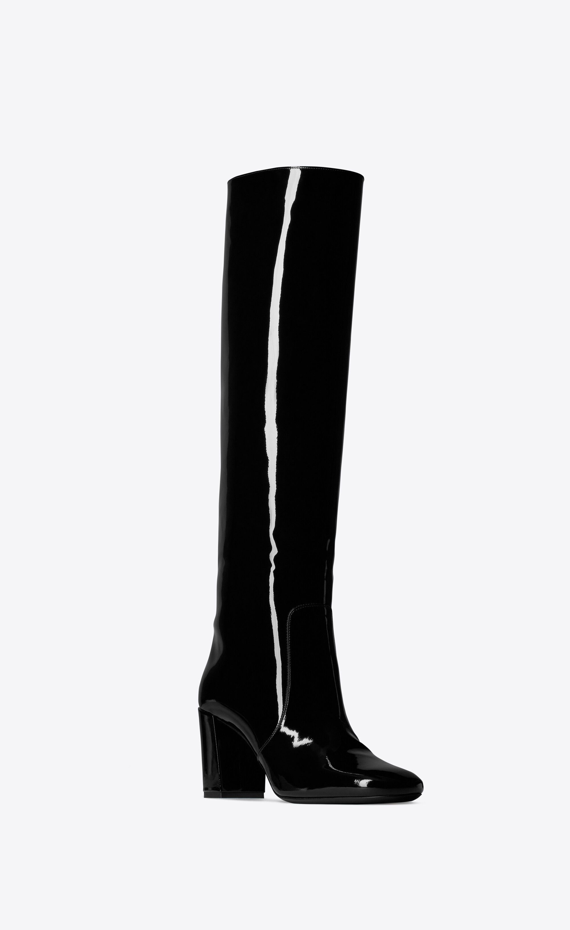 Saint Laurent Paris oc11z1125 Who Boots in Patent Leather in Black Size US 7.5 / IT 37.5 - 5 Thumbnail