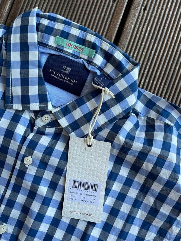 Scotch & Soda Men's checkered button-down shirt blue scotch&soda Size US M / EU 48-50 / 2 - 3 Thumbnail
