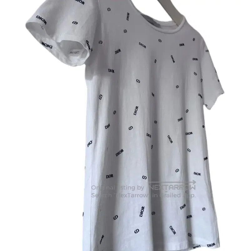 Dior Dior Summer White Printed Short Sleeve T-Shirt . Size M / US 6-8 / IT 42-44 - 3 Thumbnail