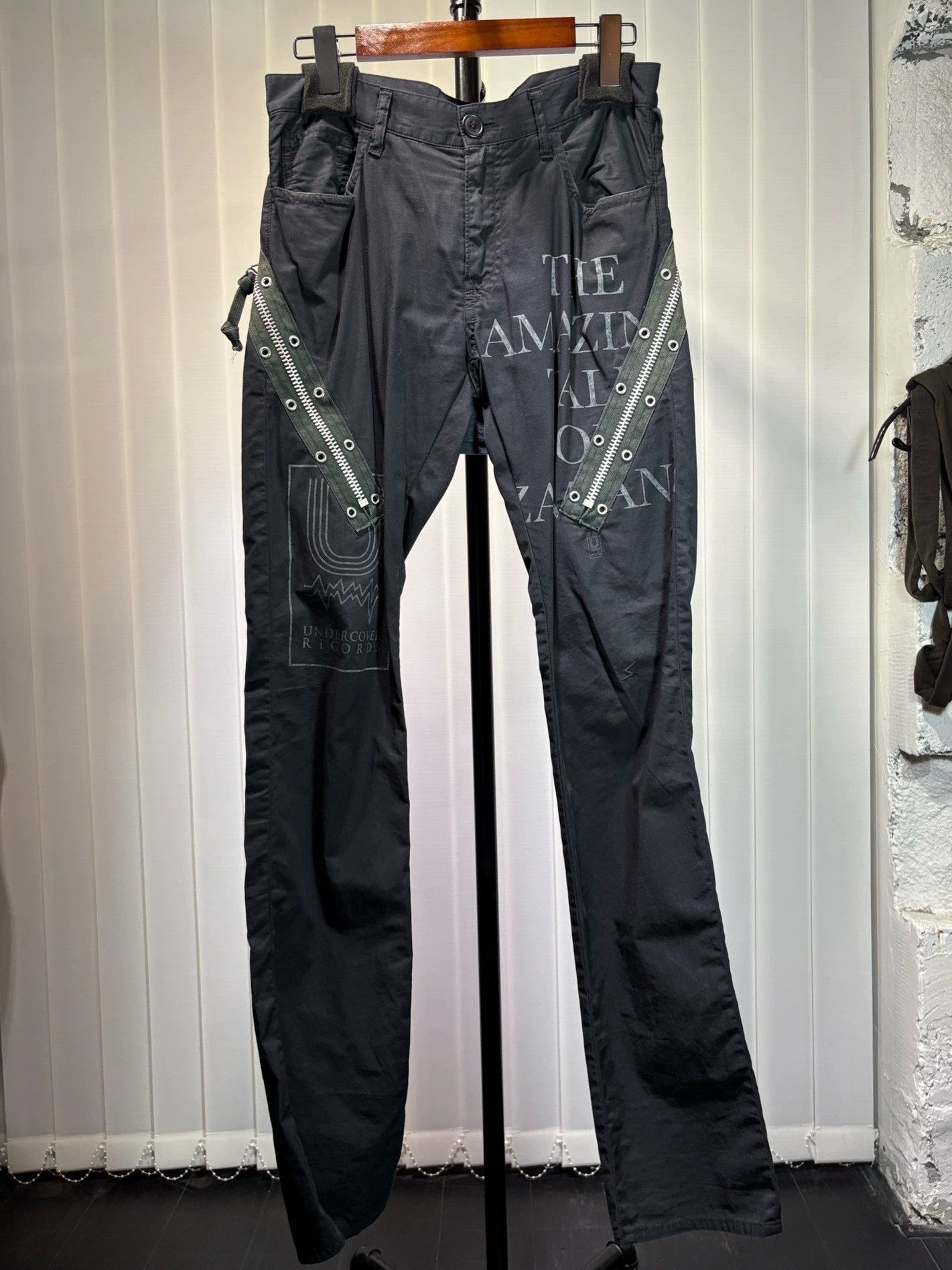 Undercover Undercover 06ss T Slant Zip Slogan Logo Pants Size US 32 / EU 48 - 1 Thumbnail
