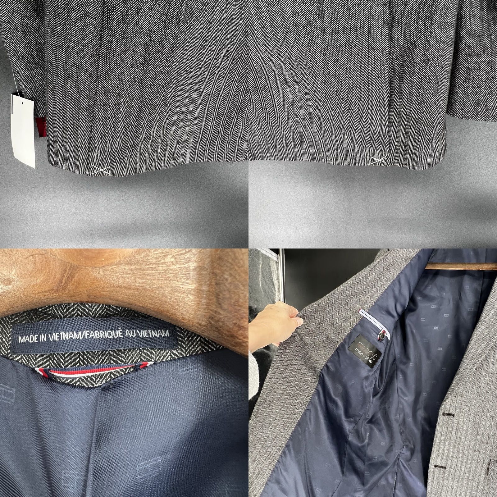 Tommy Hilfiger Tommy Hilfiger Mens TH Flex Modern Fit Solid Weave Sport Coat Gray 40L Size US XXS / EU 40 - 8 Thumbnail