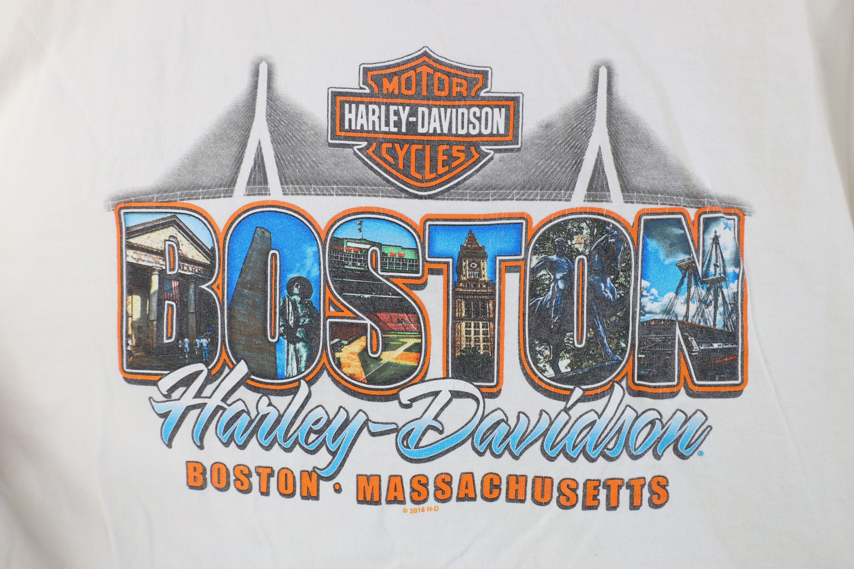 Harley Davidson Vintage Y2K Harley Davidson Big Boston Short Sleeve T-Shirt Size US XXL / EU 58 / 5 - 9 Thumbnail